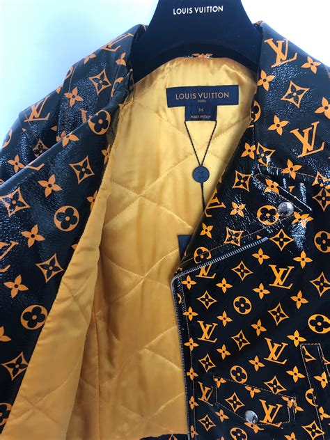 louis vuitton monogram leather jacket